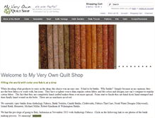 Tablet Screenshot of myveryownquiltshop.com